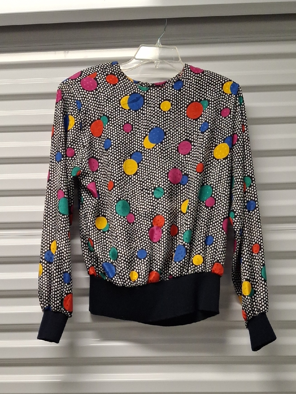 Vintage EQENA by Irene Koenig Polka Dot Blouse - Multicolor
